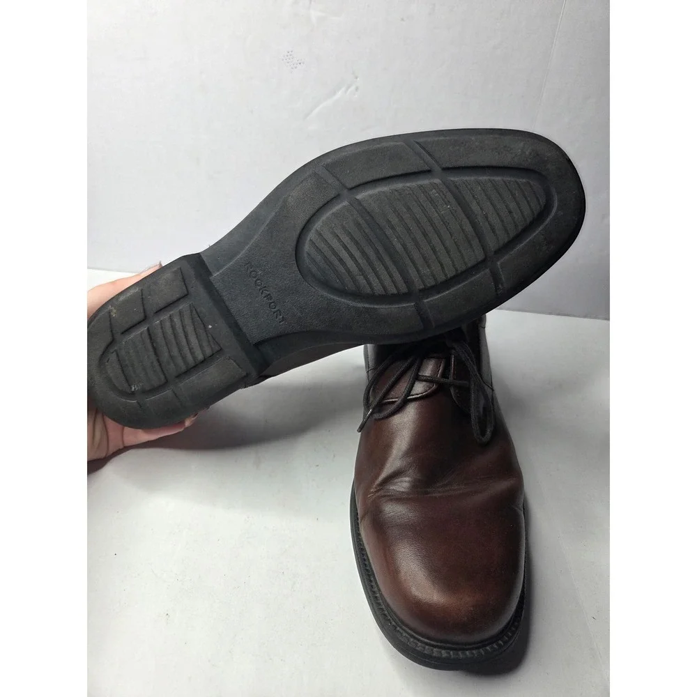 Rockport Mens‎ Essential Details Waterproof Leather Derby Shoes Brown 10W H79479